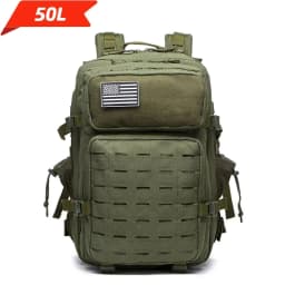 25L/50L Waterproof with 2 Bottle Holders Backpack Gym Outdoor Travel Hiking Fishing Trekking Backpacks 13inch Laptop Bag