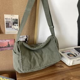 Men'S Minimalist Large Capacity Messenger Bag, Casual Shoulder Bag, Suitable for Vacation, Outdoor Activities, Daily Commuting