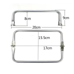 Silver16cm 18cm 20cm 25cm 30cm 40cm Bag Frame For Purse Doctor Metal Aluminium Tube Handle Accessories Clutch Parts Silver