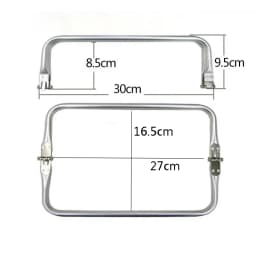 Silver16cm 18cm 20cm 25cm 30cm 40cm Bag Frame For Purse Doctor Metal Aluminium Tube Handle Accessories Clutch Parts Silver