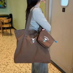 Fashion Hot Style Cute Snoopy Large Capacity Travel Bag Luggage Bag Women's Shoulder Bag Foldable Fitness Bag