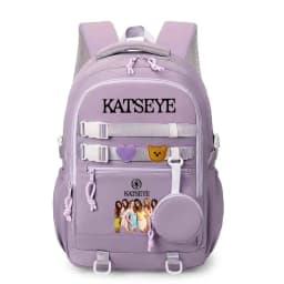 Y2K Girl Group Katseye Graphic School Backpacks for Women Girls Laptop Computer Bag Teenager Katseye Fan Schoolbag Gifts