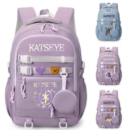 Y2K Girl Group Katseye Graphic School Backpacks for Women Girls Laptop Computer Bag Teenager Katseye Fan Schoolbag Gifts