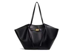 Women Large Capacity Wing Tote Bag Soft PU Leather Shoulder Bag Vintage Gold Turn Lock Shopper Bag Casual Commuter Handbag Work