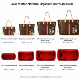 Luxury Felt Bag Organizer Insert for Louis Vuitton Neverfull Tote PM MM GM Handbag Liner with Multi-Pocket Storage Shape Support