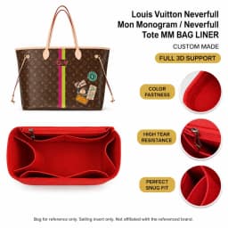 Luxury Felt Bag Organizer Insert for Louis Vuitton Neverfull Tote PM MM GM Handbag Liner with Multi-Pocket Storage Shape Support