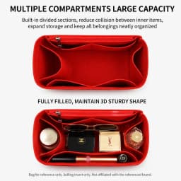 Luxury Felt Bag Organizer Insert for Louis Vuitton Neverfull Tote PM MM GM Handbag Liner with Multi-Pocket Storage Shape Support