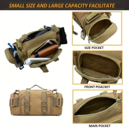 Waist Fanny Pack for Men Waterproof Cross-body Shoulder Sling Bag for Hiking Outdoor Climbing Fishing Camping