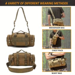 Waist Fanny Pack for Men Waterproof Cross-body Shoulder Sling Bag for Hiking Outdoor Climbing Fishing Camping