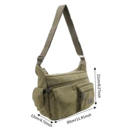 Fashion Men's Canvas Shoulder Bag Luxury Messenger Bag Unisex Casual Tote Travel Crossbody Bag High Quality Handbag Chest Bag