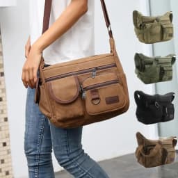 Fashion Men's Canvas Shoulder Bag Luxury Messenger Bag Unisex Casual Tote Travel Crossbody Bag High Quality Handbag Chest Bag