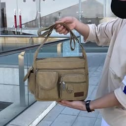 Fashion Men's Canvas Shoulder Bag Luxury Messenger Bag Unisex Casual Tote Travel Crossbody Bag High Quality Handbag Chest Bag