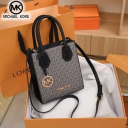 Michael Kors Women's Crossbody Shoulder Bag, Casual Letter Bucket Bag, Underarm Music Sheet Bag, MK Girl Travel Bag