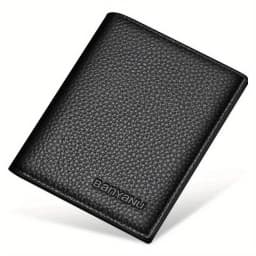 Vertical Short Wallets for Men Genuine Leather Rfid Blocking Wallet Men Coin Pocket Slim Card Holder Minimalist Small Purse