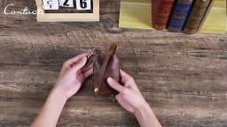 CONTACT'S Genuine Leather Key Wallets for Men Large Metal Hook Luxury Car Key Pouch Zipper Key Case Leather Key Organizer Male