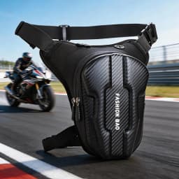 Unisex Motorcycle Leg Bag – Waterproof with Hard Base, Adjustable Strap for Biking & Outdoor Rides