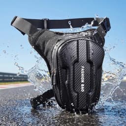 Unisex Motorcycle Leg Bag – Waterproof with Hard Base, Adjustable Strap for Biking & Outdoor Rides