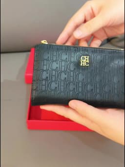 CH Luxury Wallet Card Leather Zipper Letter Printed Short Women's Handbag 2026 Trendy Coin Storage Bag