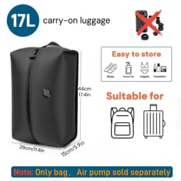 TPU Vacuum Storage Bags 9L-41L, IP67 Waterproof Compression Bags Clothes, Space Saver Packing Cubes Travel Organizer Set