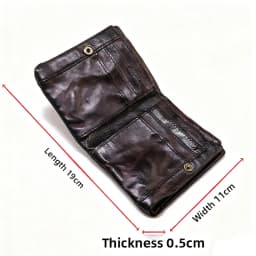 Top Quality Genuine Cow Leather Men Retro Wallets Zipper Short Coin Pocket Card Holder Coin Pocket Simple Soft Male Wallets