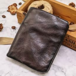Top Quality Genuine Cow Leather Men Retro Wallets Zipper Short Coin Pocket Card Holder Coin Pocket Simple Soft Male Wallets