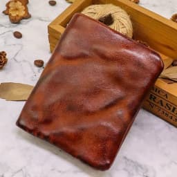 Top Quality Genuine Cow Leather Men Retro Wallets Zipper Short Coin Pocket Card Holder Coin Pocket Simple Soft Male Wallets