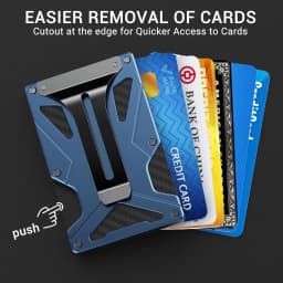 MagSafe Wallet Money Clip with AirTag Holder And 1 Magnetic Sheet Compatible with Magnetic & Non-Magnetic Phones