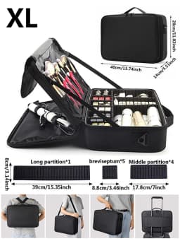 New Oxford Makeup Bag For Women Waterproof Large Capacity Travel Cosmetic Case Artist Full Professional Makeup Case Female