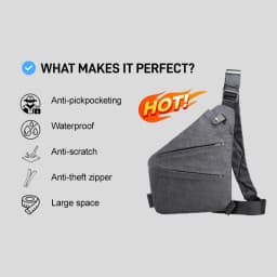 Unisex Anti-Theft Chest Bag - Adjustable Straps, Multi-Purpose Storage Pouch, Secure Travel Wallet