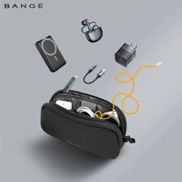 BANGE New Polyester Light Waterproof Unisex Digital USB Cable Storage Hand Bag