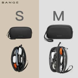 BANGE New Polyester Light Waterproof Unisex Digital USB Cable Storage Hand Bag