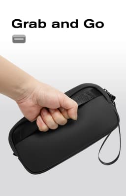 BANGE New Polyester Light Waterproof Unisex Digital USB Cable Storage Hand Bag