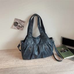 Vintage Soft Leather Women Hobo Bag Large Capacity Casual Tote Bag Female 2026 Trend Shoulder Crossbody Bags for Work & Travel