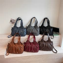 Vintage Soft Leather Women Hobo Bag Large Capacity Casual Tote Bag Female 2026 Trend Shoulder Crossbody Bags for Work & Travel