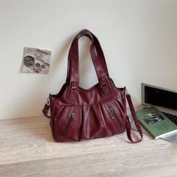 Vintage Soft Leather Women Hobo Bag Large Capacity Casual Tote Bag Female 2026 Trend Shoulder Crossbody Bags for Work & Travel