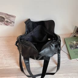 Vintage Soft Leather Women Hobo Bag Large Capacity Casual Tote Bag Female 2026 Trend Shoulder Crossbody Bags for Work & Travel