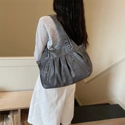 Vintage Soft Leather Women Hobo Bag Large Capacity Casual Tote Bag Female 2026 Trend Shoulder Crossbody Bags for Work & Travel