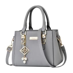 Trendy Leather Handbags Open Pocket Large Capacity Shoulder Bag Polyester Cotton Messenger Bag