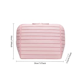1pcs Striped PVC Storage Bag Large Capacity Outdoor Travel Toiletries Organizer Pouch Portable Travel Cosmetic Bag