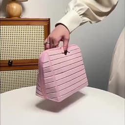1pcs Striped PVC Storage Bag Large Capacity Outdoor Travel Toiletries Organizer Pouch Portable Travel Cosmetic Bag