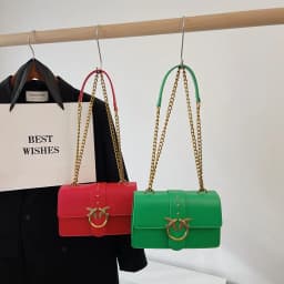 Crossbody Bag New Pinko Swallow Chain Bacchus Bag Fashionable European and American Shoulder Underarm Bag