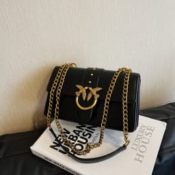 Crossbody Bag New Pinko Swallow Chain Bacchus Bag Fashionable European and American Shoulder Underarm Bag
