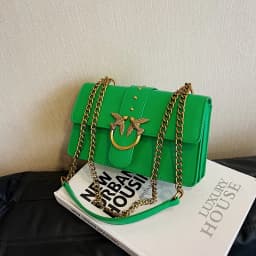 Crossbody Bag New Pinko Swallow Chain Bacchus Bag Fashionable European and American Shoulder Underarm Bag