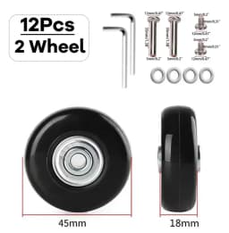 Silent Suitcase Wheels Rubber Trolley Luggage Casters High-Quality Durable Travel Bag Wheel Repair Accessories for Quiet Rolling