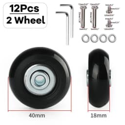 Silent Suitcase Wheels Rubber Trolley Luggage Casters High-Quality Durable Travel Bag Wheel Repair Accessories for Quiet Rolling