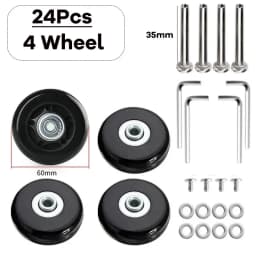 Silent Suitcase Wheels Rubber Trolley Luggage Casters High-Quality Durable Travel Bag Wheel Repair Accessories for Quiet Rolling