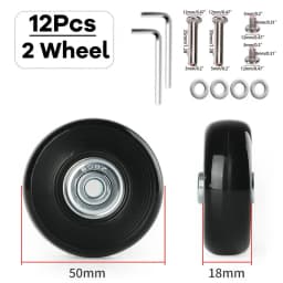 Silent Suitcase Wheels Rubber Trolley Luggage Casters High-Quality Durable Travel Bag Wheel Repair Accessories for Quiet Rolling