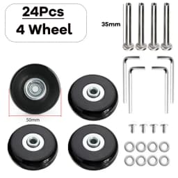 Silent Suitcase Wheels Rubber Trolley Luggage Casters High-Quality Durable Travel Bag Wheel Repair Accessories for Quiet Rolling