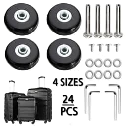Silent Suitcase Wheels Rubber Trolley Luggage Casters High-Quality Durable Travel Bag Wheel Repair Accessories for Quiet Rolling