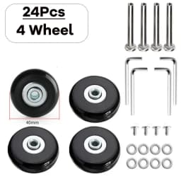 Silent Suitcase Wheels Rubber Trolley Luggage Casters High-Quality Durable Travel Bag Wheel Repair Accessories for Quiet Rolling